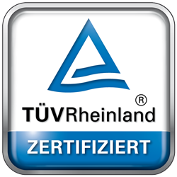 Qualitäts-Zertifikat vom TÜV Rheinland