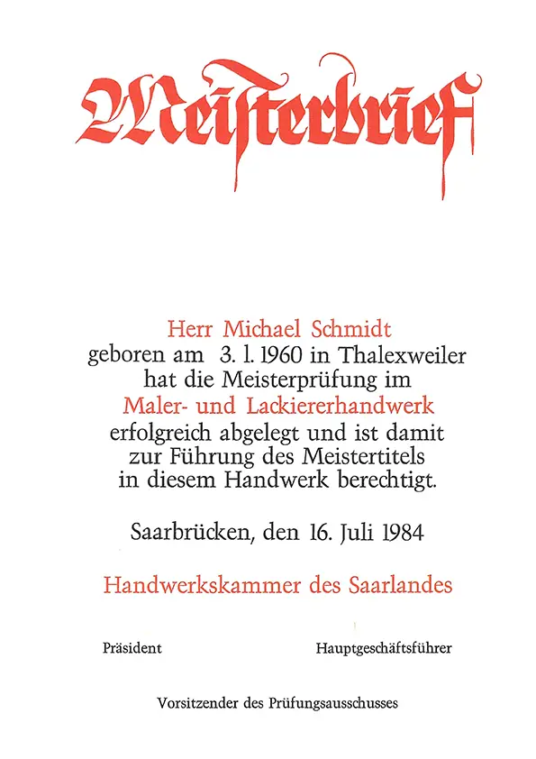 Meisterbrief-M.Schmidt